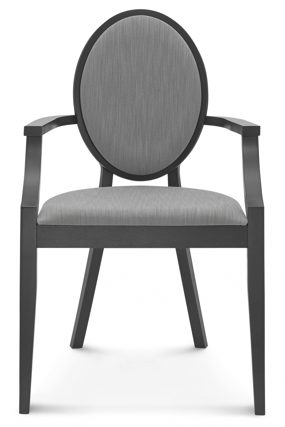 Fotel tapicerowany B-0253 DIANA z drewnianymi podłokietnikami - R