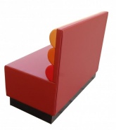 Loża do kawiarni na wymiar MOKKA z wałkami na oparciu