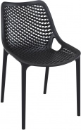 Czarne krzesło gastronomiczne z otworami 