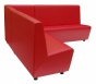 Czerwona loża narożna do zabudowy