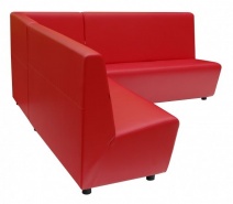 Czerwona loża narożna do zabudowy