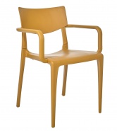 Fotel z polipropyleny w kolorze musztardowym