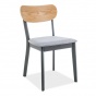Krzesło drewniane z tkaniną na siedzisku VITO - SI