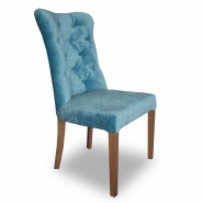 Krzesło drewniane z pikowaniem Chesterfield SHELLY - ADS