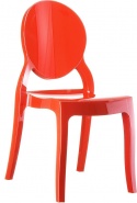 Czerwone krzesła gastronomiczne do ogródków piwnych 