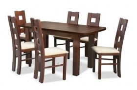 Drewniany komplet do restauracji stół i krzesła