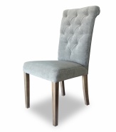 Krzesło do kawiarni z pikowaniem Chesterfield w tkaninie plamoodpornej