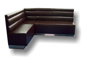 Loża do kawiarni na wymiar MOKKA z wałkami na oparciu