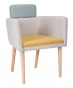 F-PM-B-MODU fotel drewniany w wersji tapicerowanej