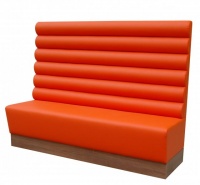 Pomarańczowa sofa tapicerowana do restauracji