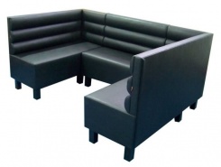 Loża do kawiarni na wymiar MOKKA z wałkami na oparciu