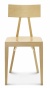 Krzesła drewniane z płaskim gładkim siedziskiem do wnętrz gastronomicznych 