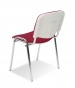 Białe krzesło do biura z miękkim tapicerowanym siedziskiem oraz oparciem