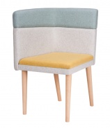 F-PM-B-MODU P/L fotel drewniany w wersji tapicerowanej