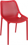 Czerwone krzesło z tworzywa do barów 