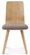 Krzesła dębowe z tapicerowanym siedziskiem