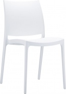 Białe krzesło do restauracji z możliwością użytkowania na zewnątrz