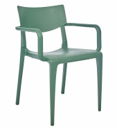 Zielony fotel do ogródka piwnego