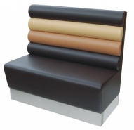 Sofy tapicerowane do gastronomii z czarnym siedziskiem