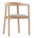 Fotel drewniany Paged B-2920 UXI z tapicerowanym siedziskiem - PM 3