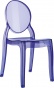 Fioletowe przezroczyste krzesło dla dzieci