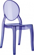 Fioletowe przezroczyste krzesło dla dzieci