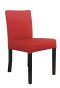 Krzesło tapicerowane w sztucznej skórze w kolorze czerwonym
