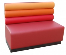 Kanapa barowa o kolorowej tapicerce łatwozmywalnej