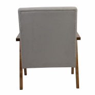 Fotel tapicerowany LESZEK z drewnianymi podłokietnikami - ADS