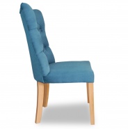 Krzesło drewniane z pikowaniem Chesterfield SHELLY - ADS
