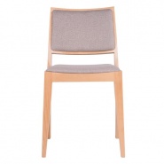 K-MJ-A-9490 drewniane krzesło w wersji tapicerowanej
