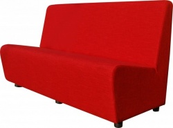 Czerwone sofy do restauracji wsparta na nogach z tworzywa