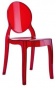 Czerwone krzesła dla dzieci  z tworzywa do lokali gastronomicznych 