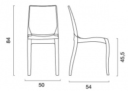 Krzesło sztaplowane z poliwęglanu CRISTI L - GS