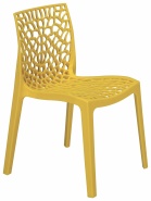 Żółte krzesło z polipropylenu