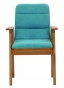 F-PM-B-DUB fotel drewniany w wersji tapicerowanej