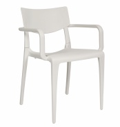 Białe fotele na taras restauracyjny