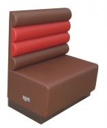 Loża do kawiarni na wymiar MOKKA z wałkami na oparciu