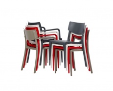 Fotele sztaplowane do gastronomi