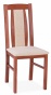 Krzesło drewniane do wewnątrz z gładkim tapicerowanym siedziskiem
