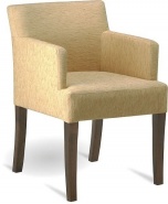 F-MJ-B-0070 fotel drewniany w wersji tapicerowanej