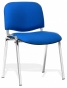 Tapicerowane krzesła do poczekalni chromowane z możliwością układania jeden na drugim
