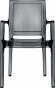 F-SES-ARTI Fotel czarny transparent