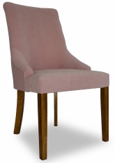 Eleganckie krzesło restauracyjne z płaskim siedziskiem i gładkim oparciem