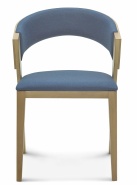 Fotel z tapicerowanym siedziskiem i oparciem do restauracyjnego wnętrza 
