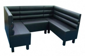 Loża do kawiarni na wymiar MOKKA z wałkami na oparciu