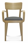 Fotel Fameg z drewna bukowego lub dębowego B-9449 Solid  - R