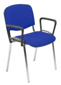 Fotel metalowy tapicerowany Nowy Styl ISO ARM - PROMOCJA - NS