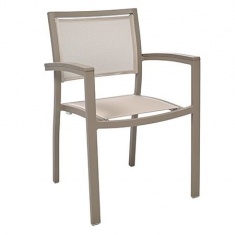 Fotele z aluminium z siedziskeim z tkaniny