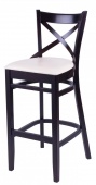 Hoker drewniany z ozdobnym oparciem BST-9907/2 BISTRO.1 - R